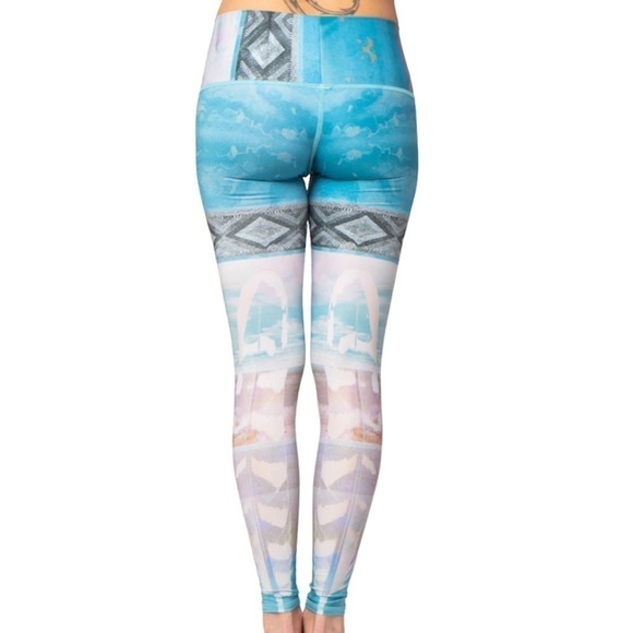 Teeki Tarot Magick Hot Pant Feather Leggings XS - Picture 11 of 15